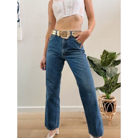 Vintage 1980/90's Calvin Klein High Waist Boot Leg Jeans - Picture 8 of 10